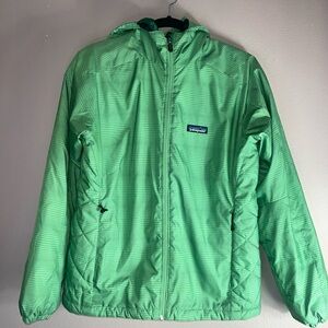 Patagonia Puffball Sweater 
Green Hooded Jacket